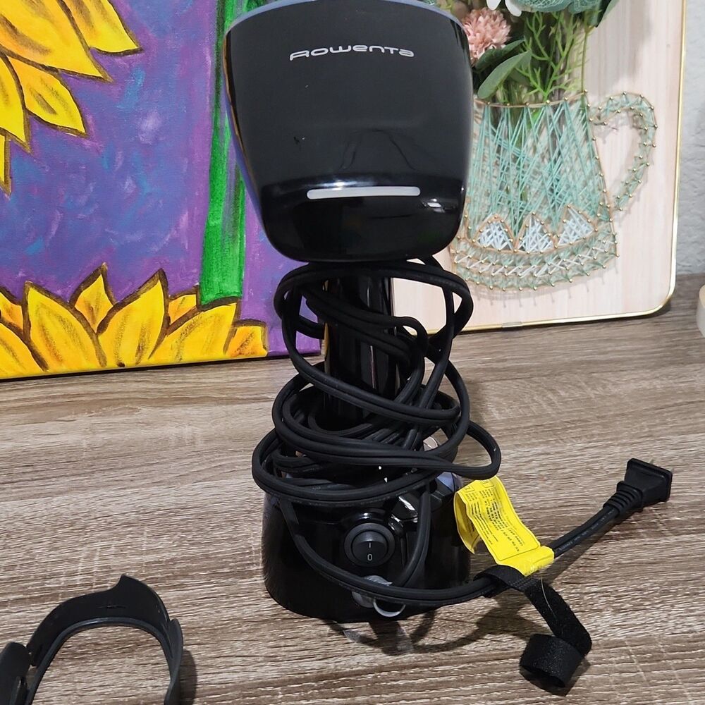 Rowenta Handheld Garment Steamer Blue Black Fabric Steamer w/ Brush - Picture 5 of 6